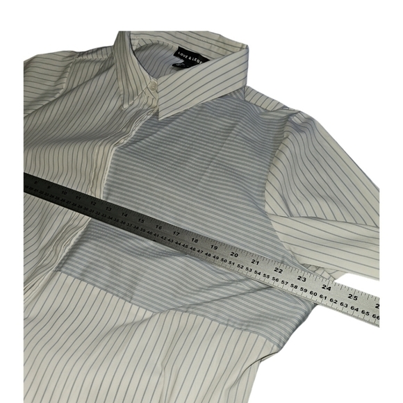 Love & Legends PLUS Size 20 NWT Extra Long Back Knot Tie Pin Stripe Color Block - Picture 7 of 9